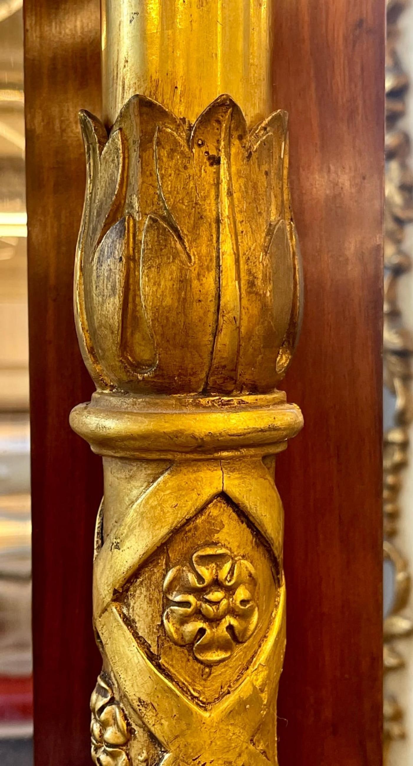 Carved Mahogany and Giltwood Neoclassical Console with Mirror by P.G Bylanders - 7