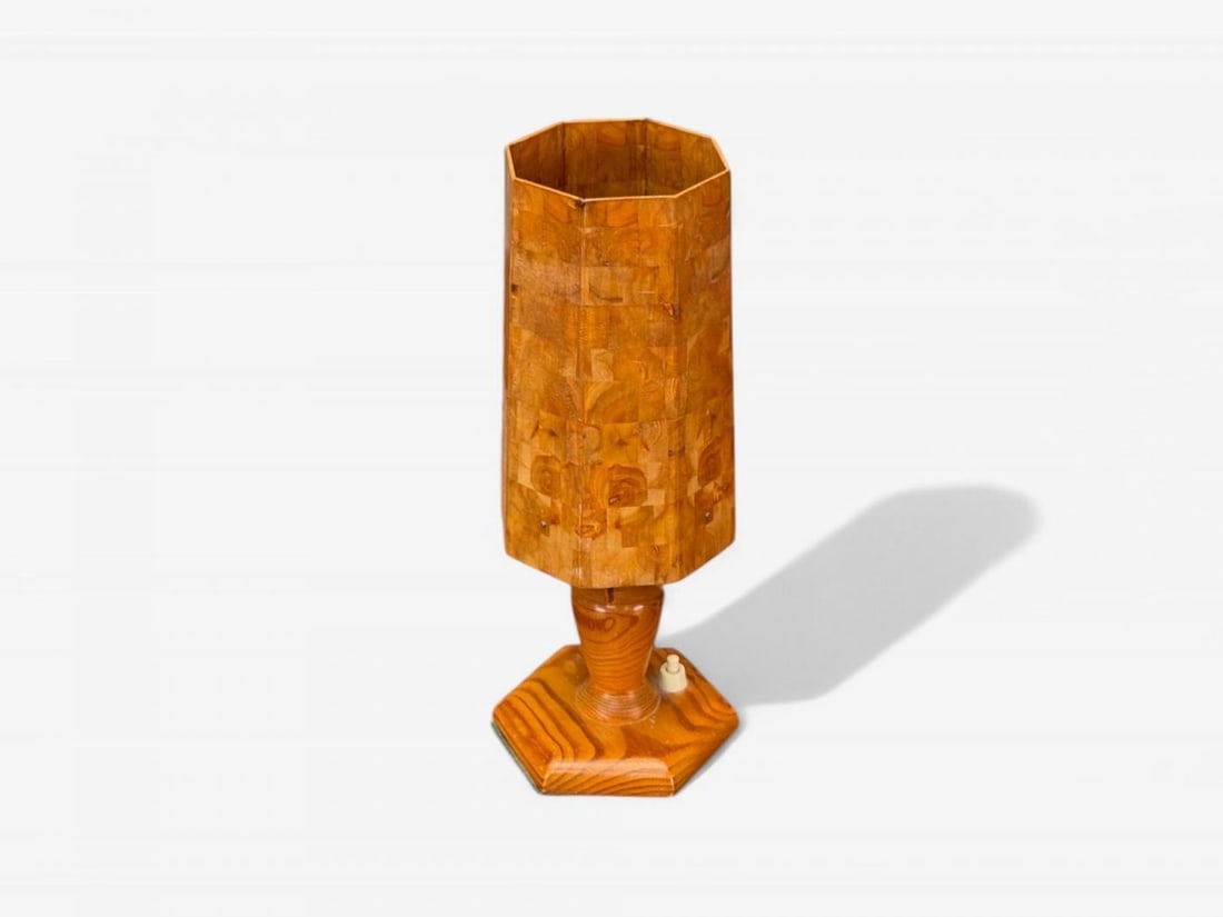 Swedish Modern, Pine, Marquetry, Table Lamp, Sweden, 1950s - 3