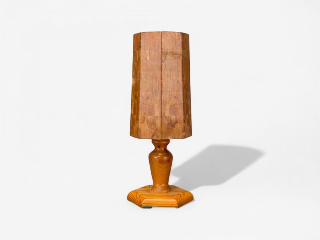 Swedish Modern, Pine, Marquetry, Table Lamp, Sweden, 1950s - 5