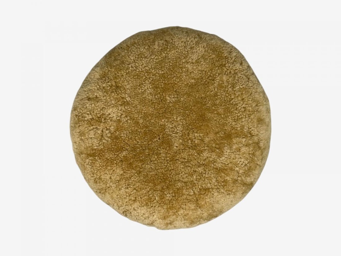 Danish Modern Style, Honey Sheepskin, Maple, Shearling Footstools, 21st C. - 10