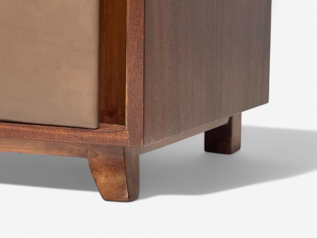 Gilbert Rohde, Mid-Century Modern, Dressers, Leather, Stained Wood, 1940s - 12