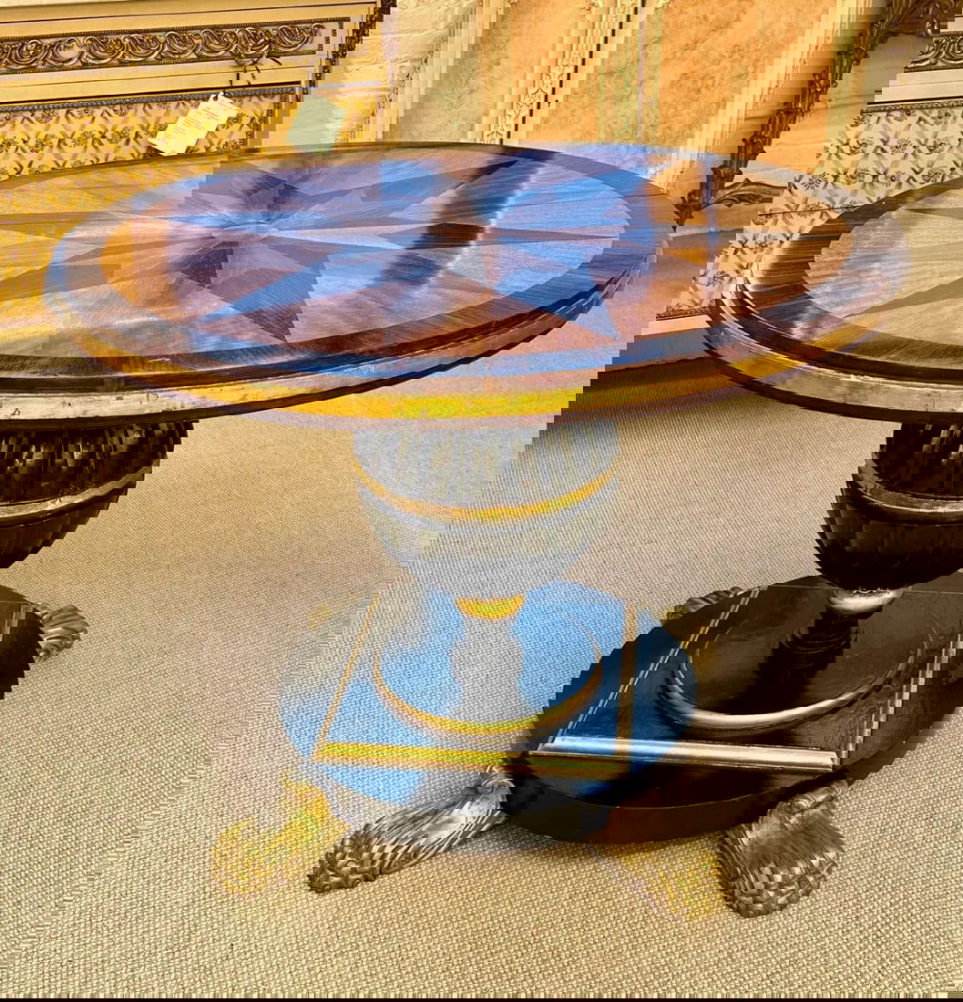 19th Century Italian Continental Centre Table, End or Card Table, Bronze Feet - 4