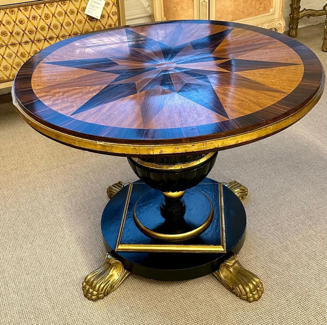 19th Century Italian Continental Centre Table, End or Card Table, Bronze Feet - 5