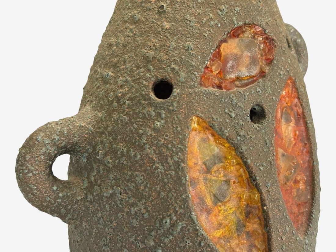 Accolay, Ceramic, Stained Glass, Spun Resin, Table Lamp, France, 1960s - 12