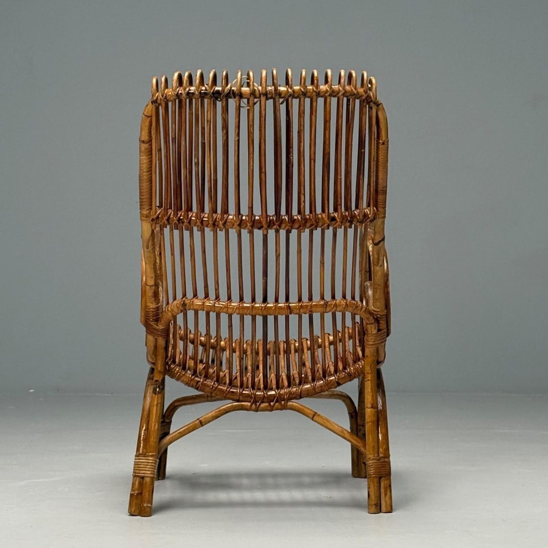 Italian Mid-Century Modern, Armchair, Rattan, Cane, Bamboo, Italy, 1960s - 10