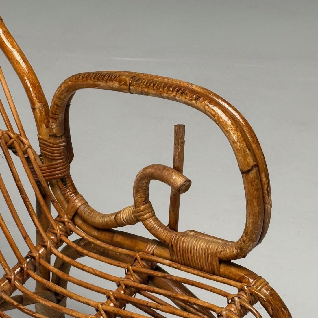 Italian Mid-Century Modern, Armchair, Rattan, Cane, Bamboo, Italy, 1960s - 11