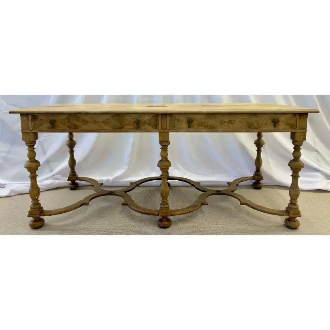 18/19 Century Gustavian Writing Table, Desk or Center Table, Bleached, Inlaid - 12