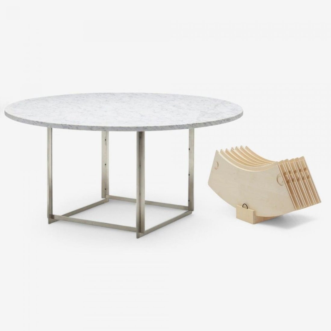 Poul Kjaerholm, Fritz Hansen, Marble, Maple, Steel, PK-54 Dining Table, 2011 - 7