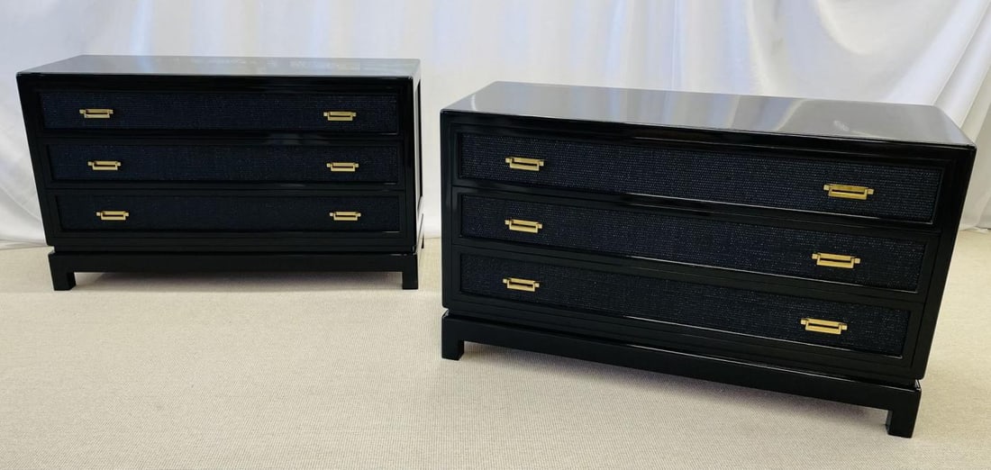 Pair of Mid-Century Modern Cabinets, Chests, Nightstands, Karl Springer Style - 4