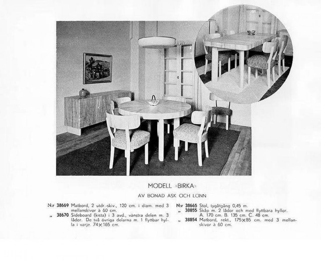 Axel Einar Hjorth, Nordiska Kompaniet, Birch, Rare Birka Chairs, Sweden, 1930s - 13