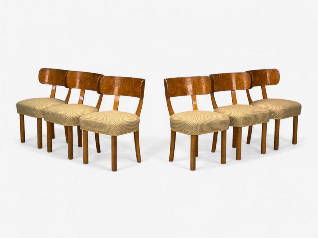 Axel Einar Hjorth, Nordiska Kompaniet, Birch, Rare Birka Chairs, Sweden, 1930s - 4