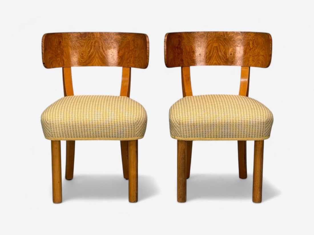 Axel Einar Hjorth, Nordiska Kompaniet, Birch, Rare Birka Chairs, Sweden, 1930s - 7