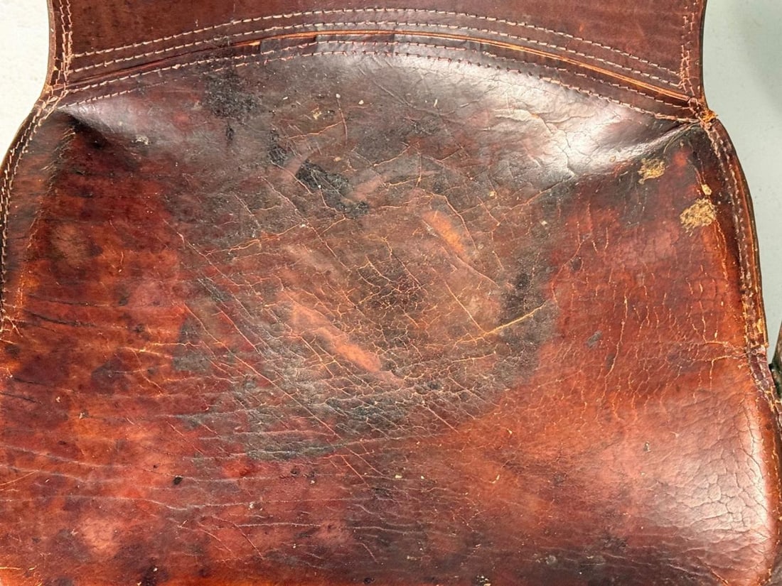 Willy Rizzo attr, Chromed Steel, Leather, Tubular Dining Chairs, Italy, 1970s - 13