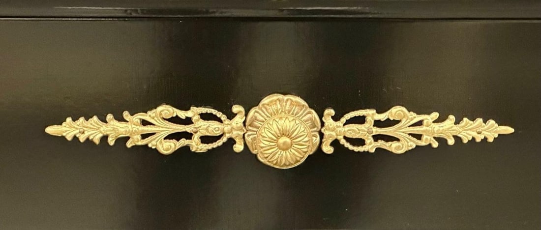 Hollywood Regency Sideboard / Credenza / Cabinet, Bronze Mounted, Empire Style - 7