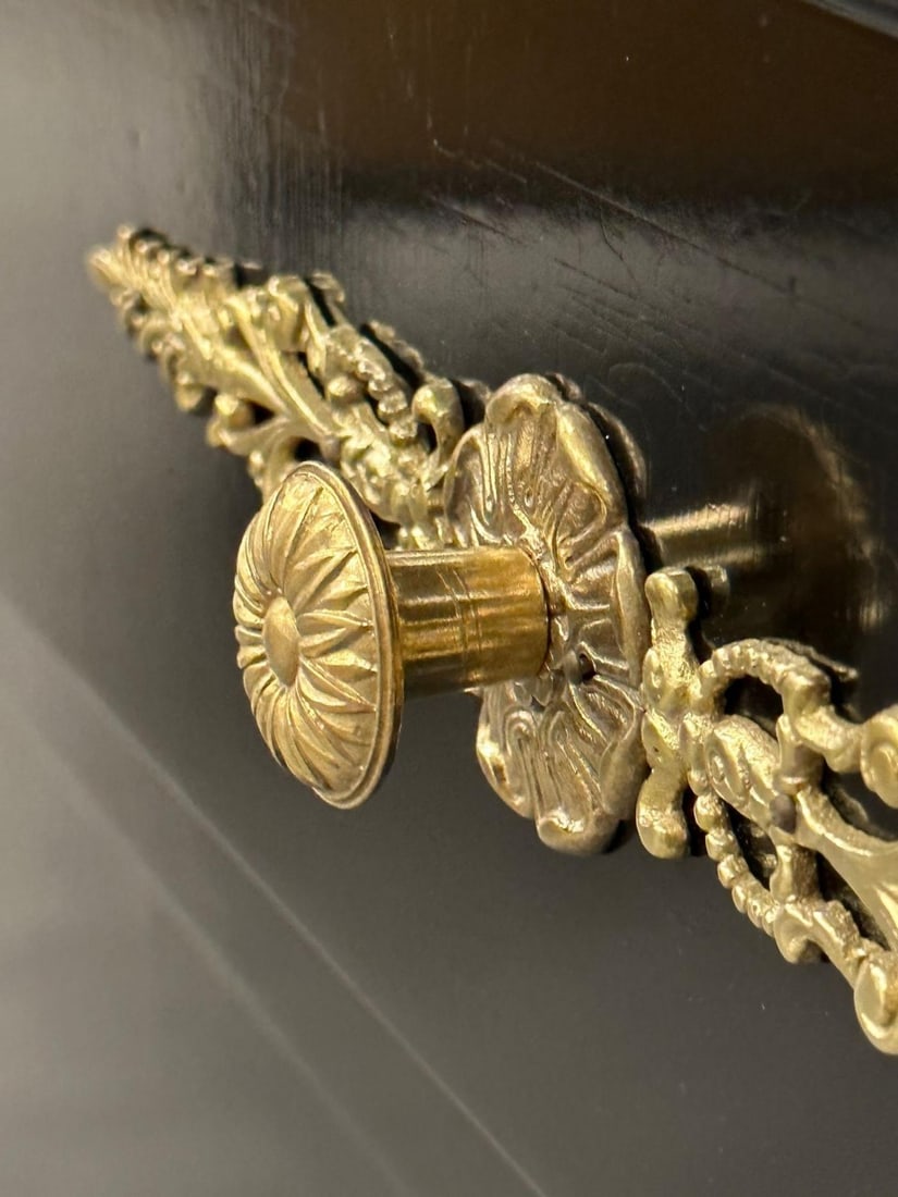 Hollywood Regency Sideboard / Credenza / Cabinet, Bronze Mounted, Empire Style - 9