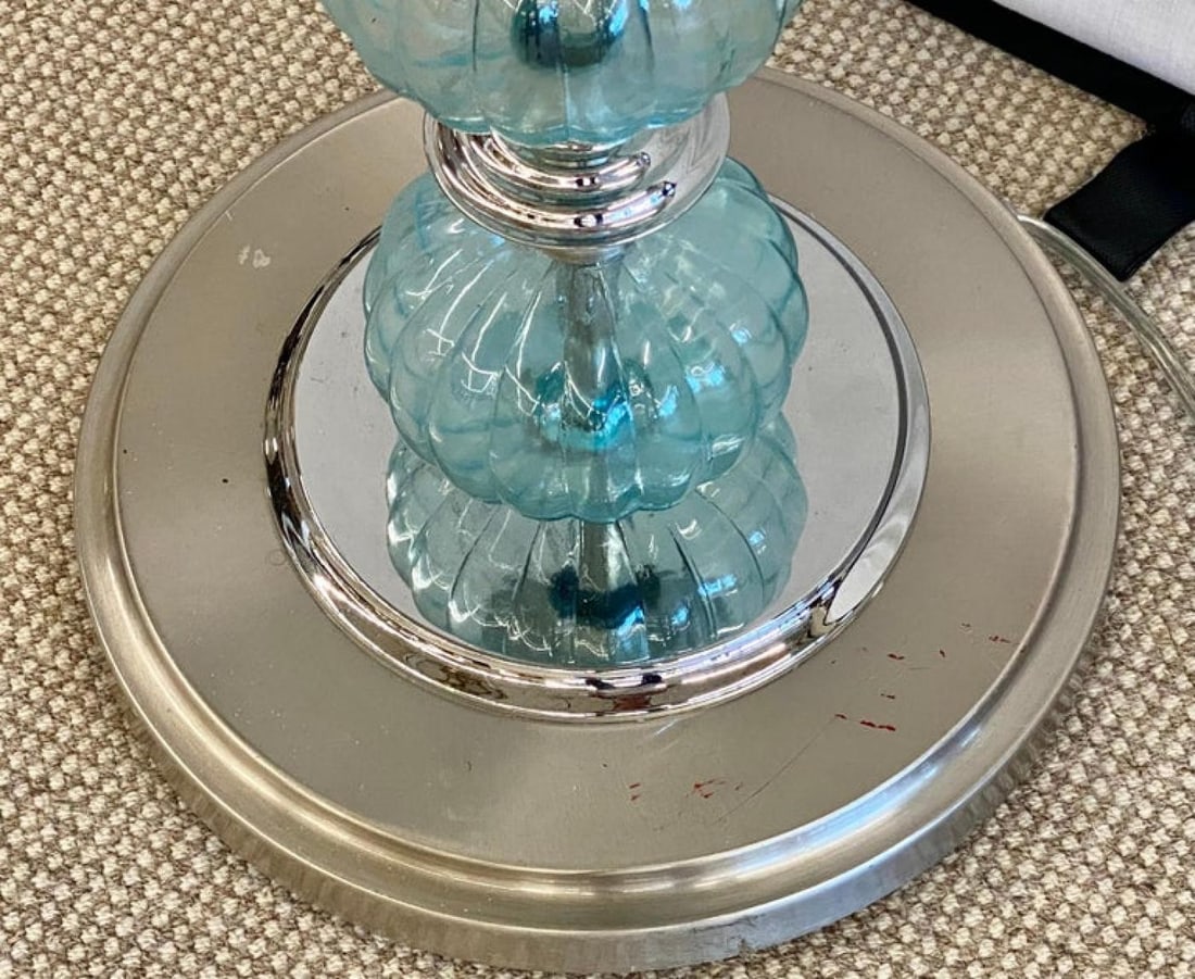 Mid-Century Modern Murano Glass Standing Floor Lamp - 7