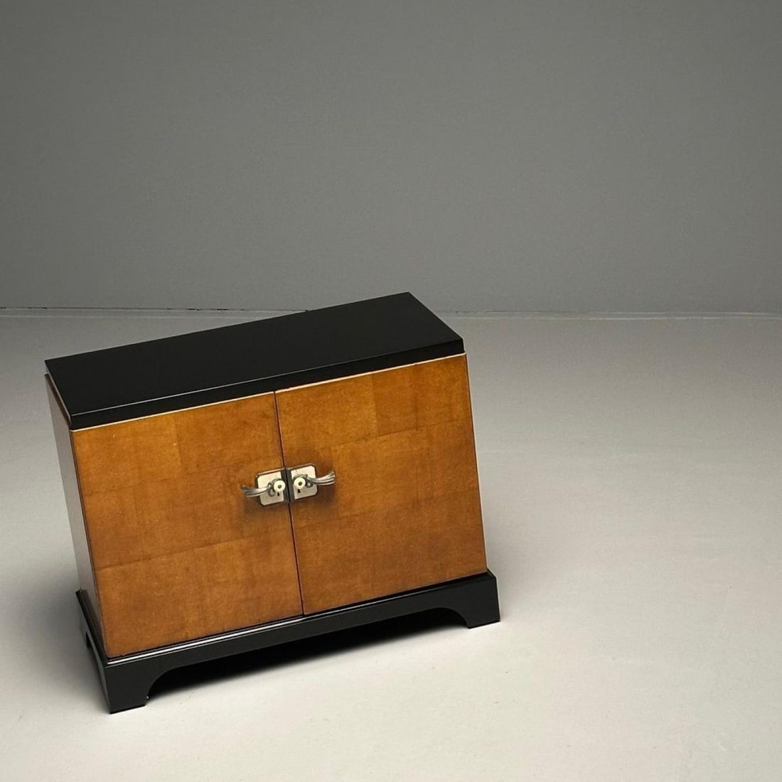 James Mont Style, Art Deco, Cabinet, Black Lacquer, Parquetry, France, 1930s - 8