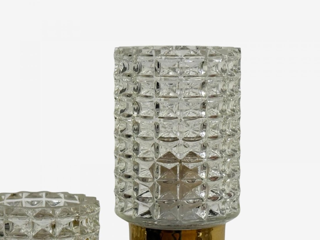 Malmö Metallvarufabrik, Glass, Patinated Brass, Wall Sconces, Sweden, 1960s - 6