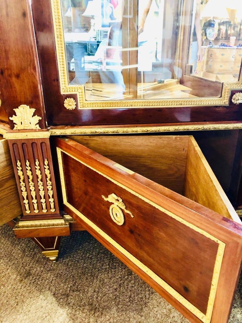 19th Century Mahogany Vitrine Armiore Cabinet by Guillaume Grohe - 12