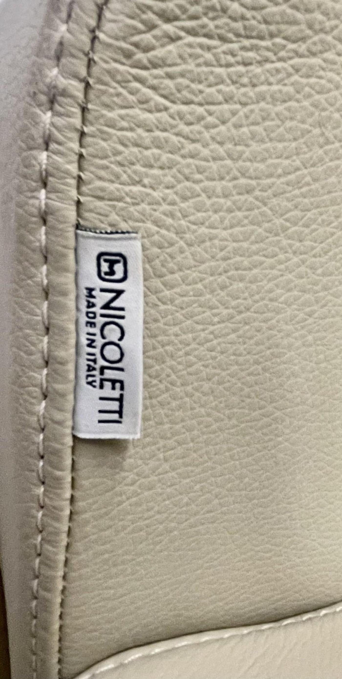 Mid-Century Modern Italian Leather Sofa and Chair by Nicoletti, Italy, 1970s - 7