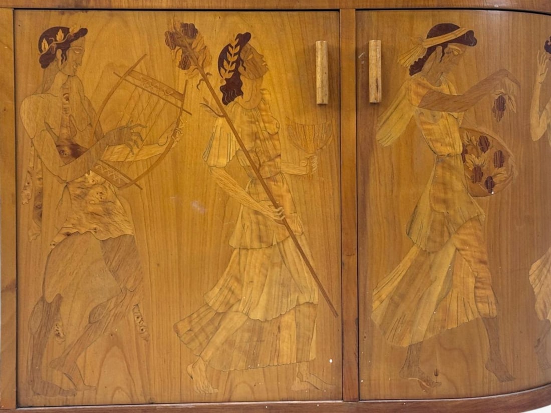 Erik Mattsson, Art Deco, Marquetry, Glass, Rare Bar Cart, Sweden c. 1939 - 8