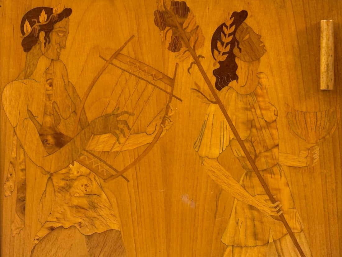 Erik Mattsson, Art Deco, Marquetry, Glass, Rare Bar Cart, Sweden c. 1939 - 9