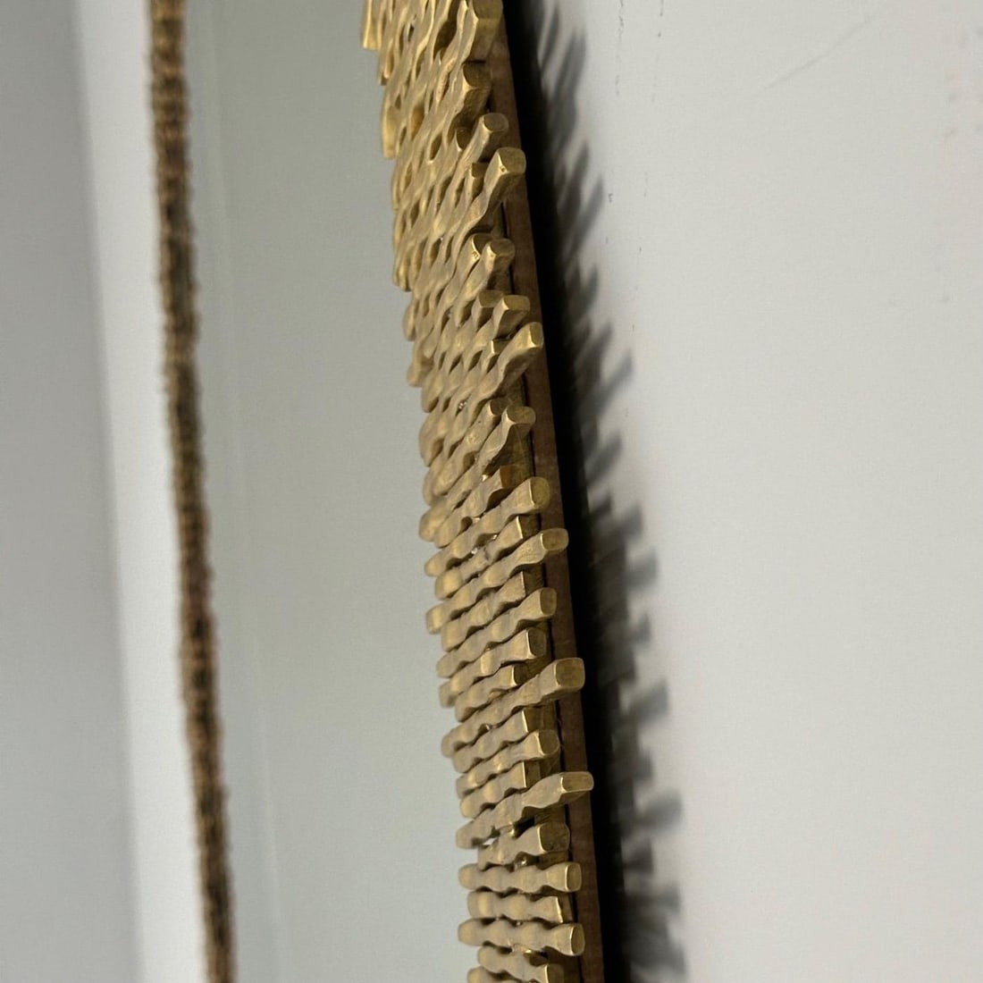 Hollywood Regency Style, Brutalist Modern, Round Wall Mirrors, Brass Star Motif - 9