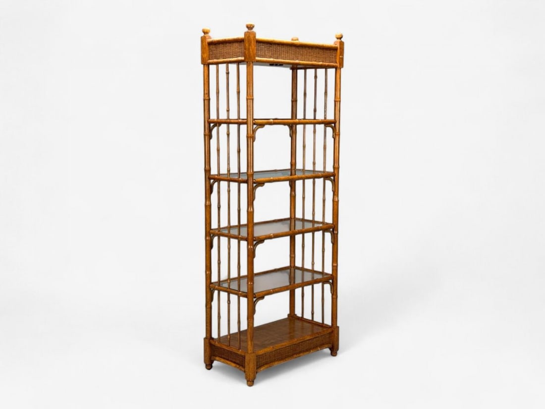 American Modern, Bamboo, Wood, Etageres, USA, 1980s - 5