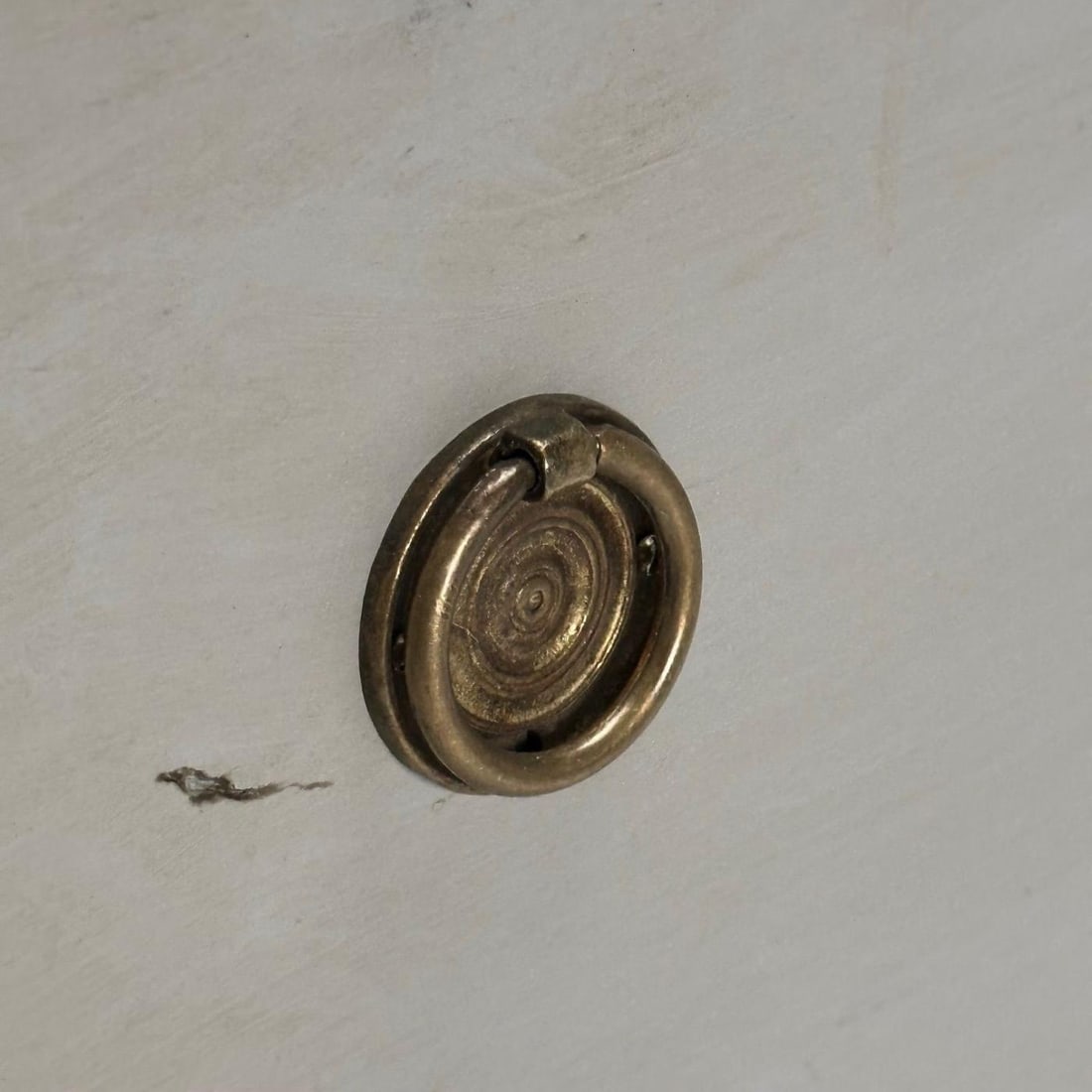 Gustavian, Swedish Commode, Grey Paint Distressed, Brass, Sweden, 1930s - 10