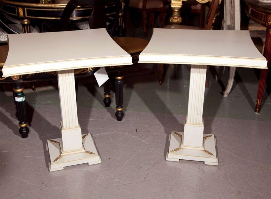 Square Grosfeld House Painted End / Side Table, American, Paint, Gilt, 1950s - 3