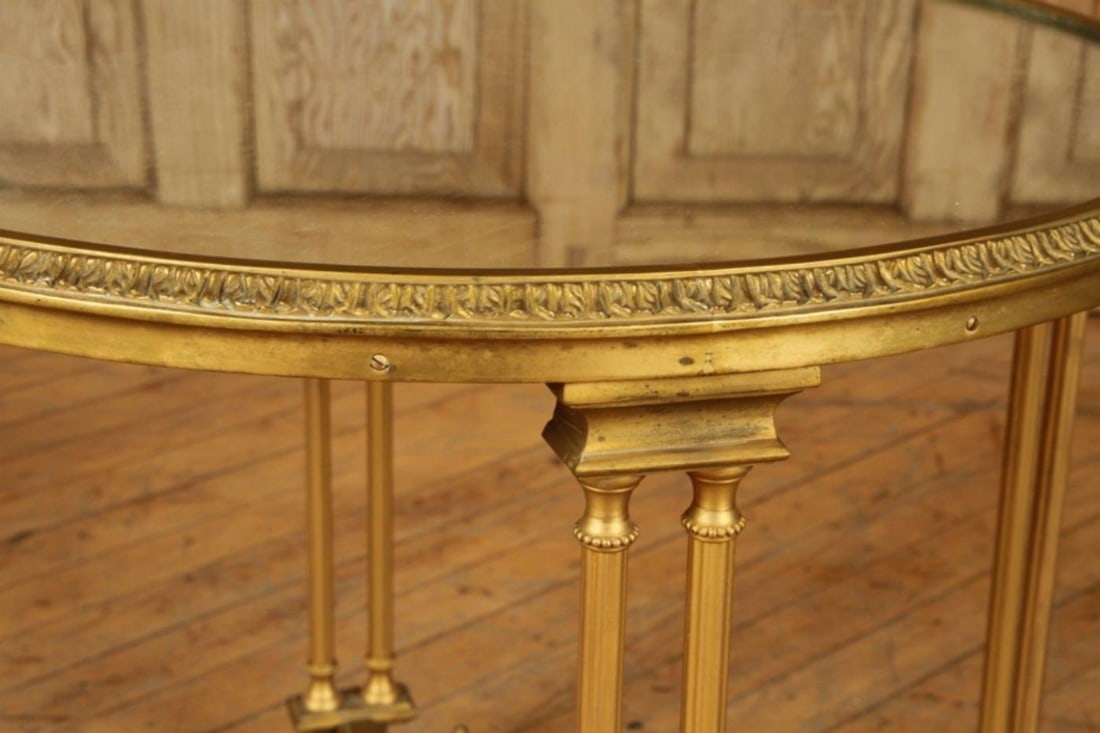 Pair of Bagues Style Gilt Bronze Neoclassical End Tables or Pedestals - 6