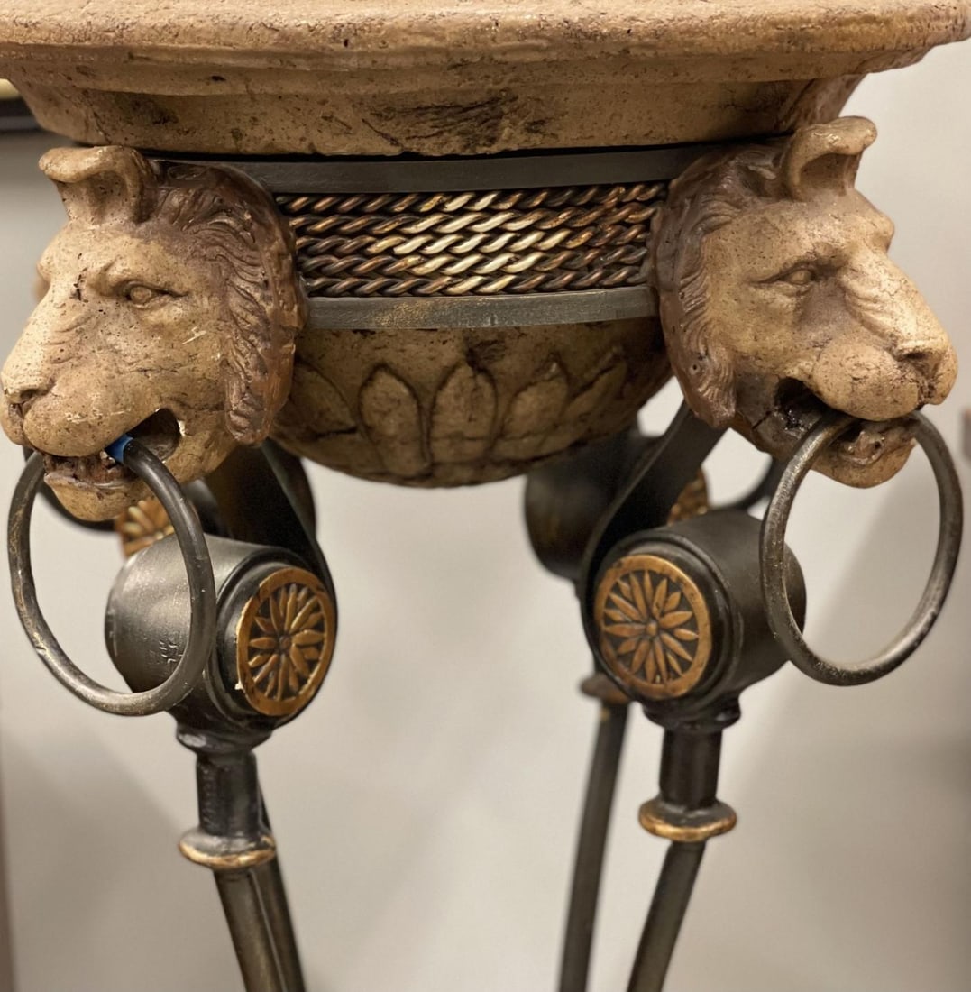 Pair of Figural Empire Style Jardinières, Planters on Stands, Europe, 1960s - 5