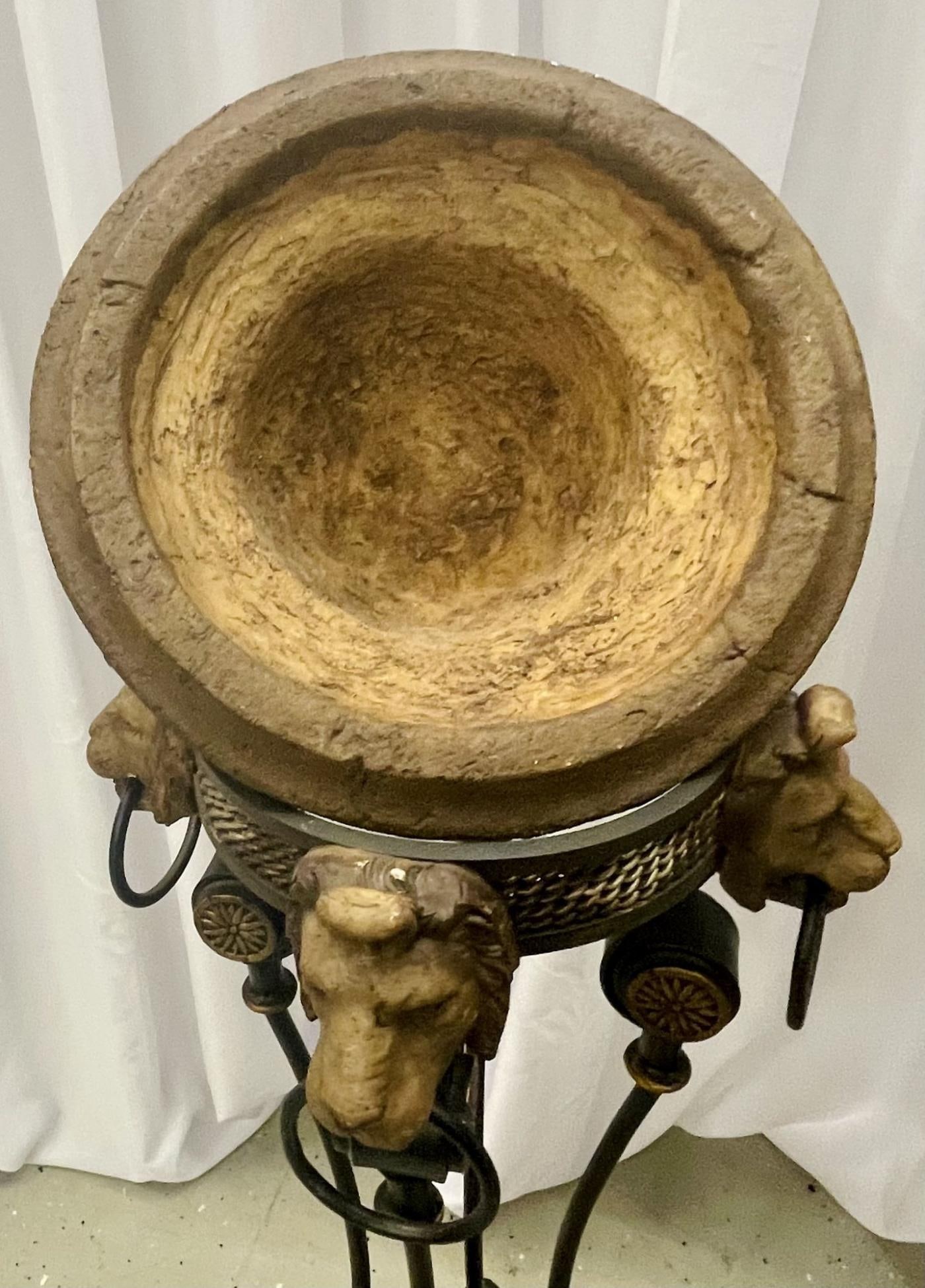 Pair of Figural Empire Style Jardinières, Planters on Stands, Europe, 1960s - 9