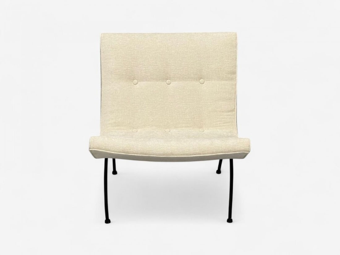 Milo Baughman, Iron, Fabric, Scoop Chair, USA, 1950s - 4