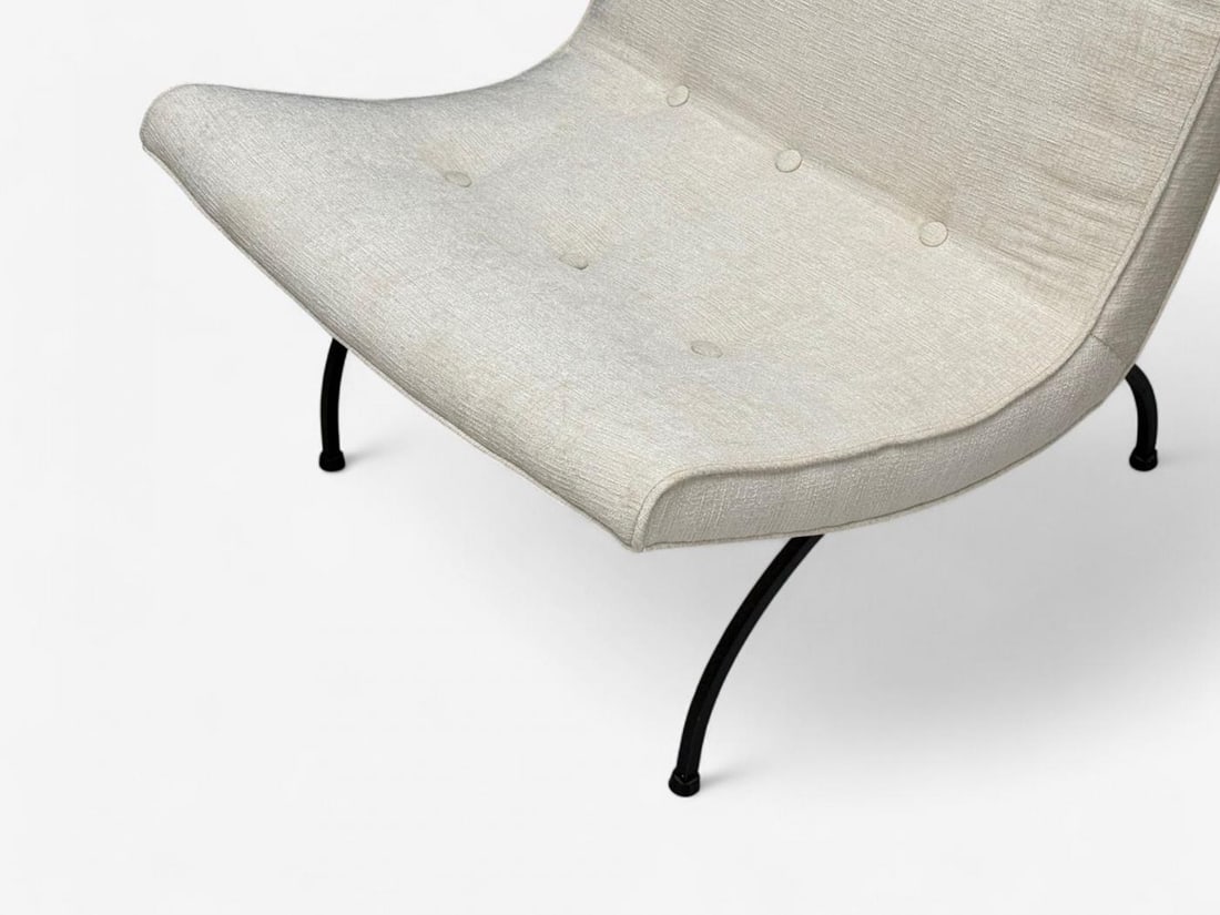 Milo Baughman, Iron, Fabric, Scoop Chair, USA, 1950s - 7