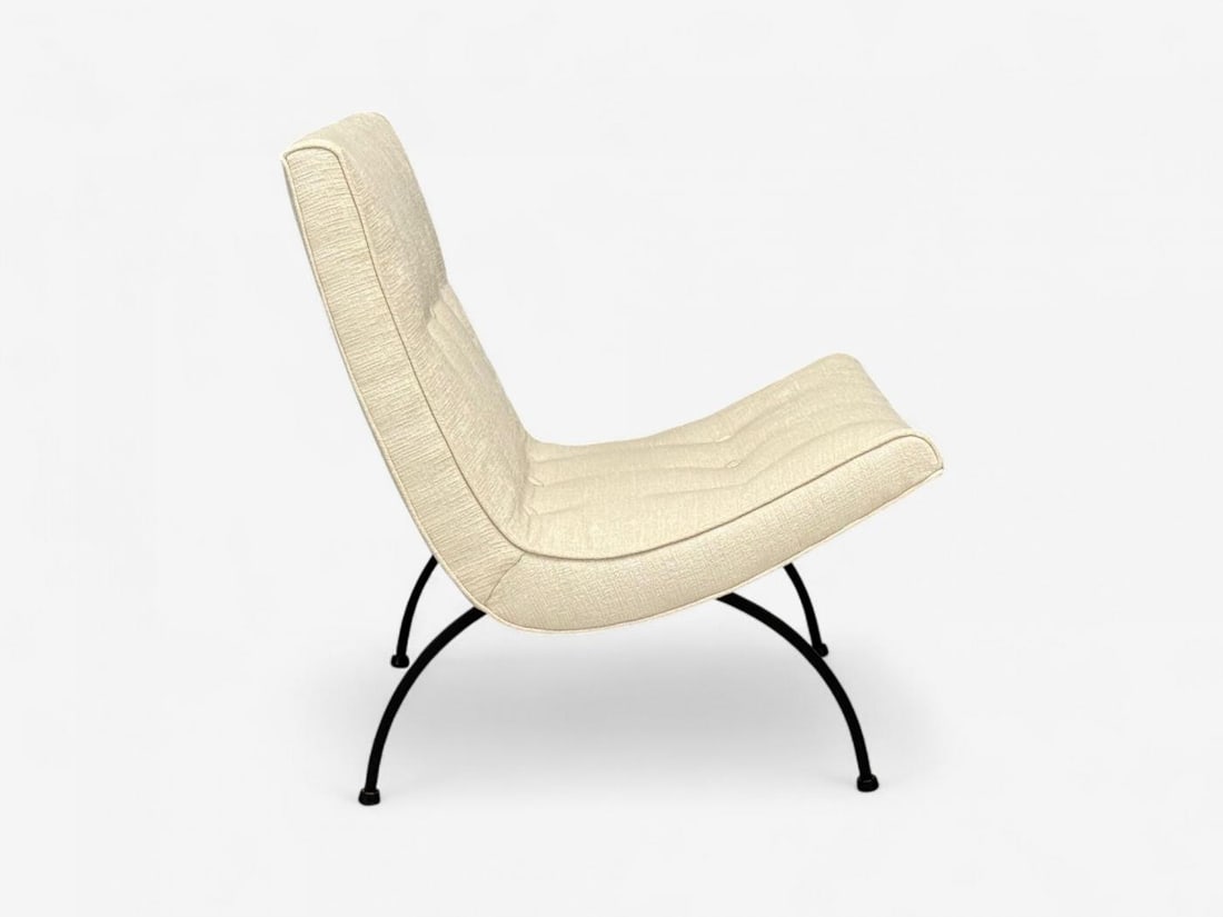 Milo Baughman, Iron, Fabric, Scoop Chair, USA, 1950s - 9