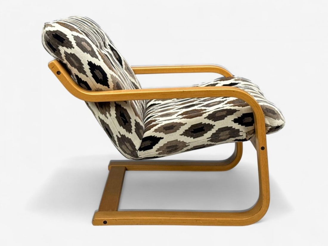 Westnofa, Bentwood, Fabric, Lounge Chair and Ottoman, Norway, 1960s - 7