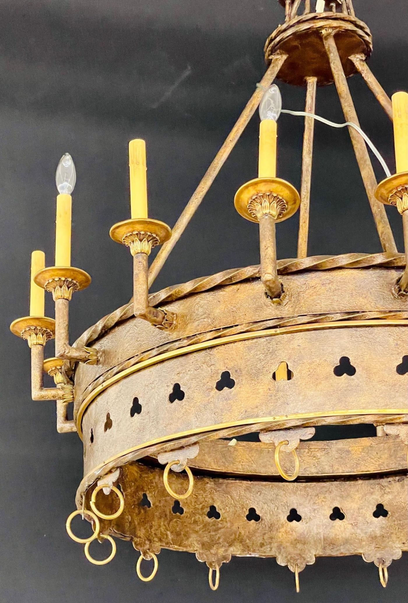 Gothic Industrial 16 Light Chandelier - 7