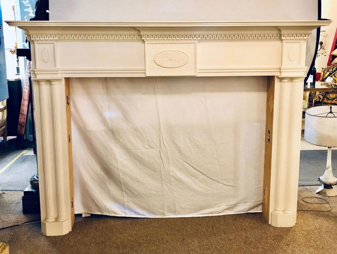 Monumental Hand Carved Neoclassical Fire Place Surrounds - 3