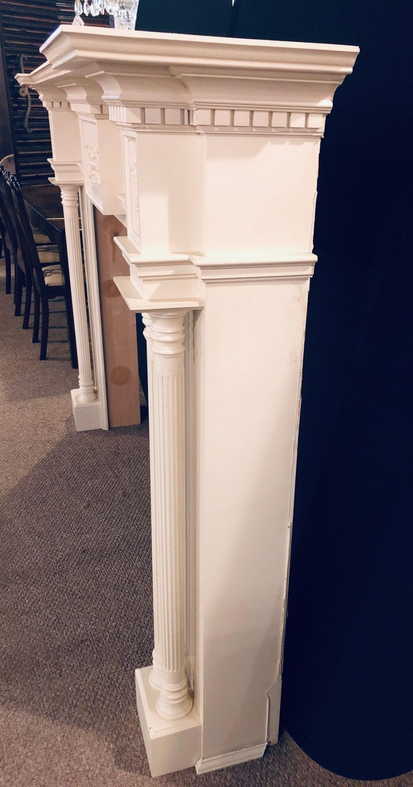 Monumental Hand Carved Neoclassical Fire Place Surrounds - 6