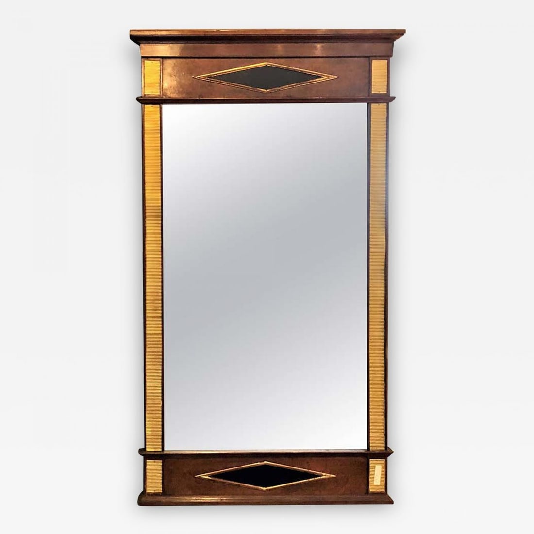 Fine Bronze Mounted Mahogany Ebonized Russian Neoclassical Wall Mirror - 2