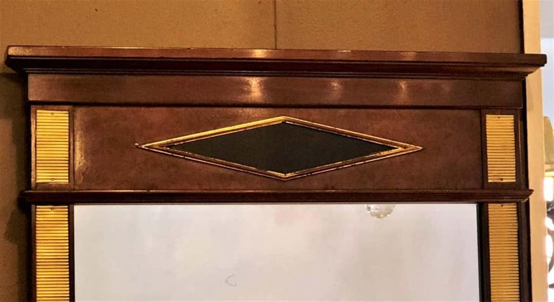 Fine Bronze Mounted Mahogany Ebonized Russian Neoclassical Wall Mirror - 3