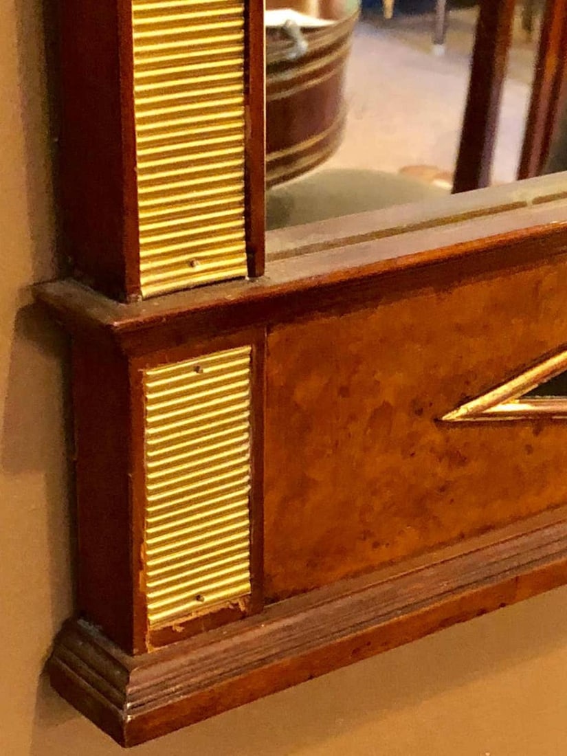 Fine Bronze Mounted Mahogany Ebonized Russian Neoclassical Wall Mirror - 4