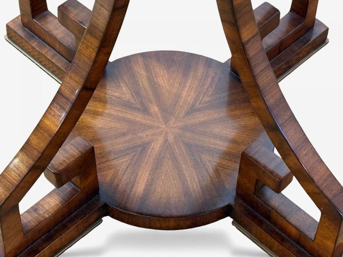 Russian Neoclassical, Burlwood, Brass, Gueridons, France, 1950s - 11