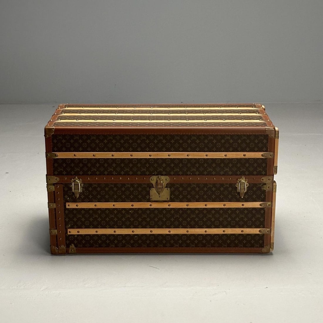 Louis Vuitton, Steamer Trunk, Monogram Canvas, Leather, Special Order - 5