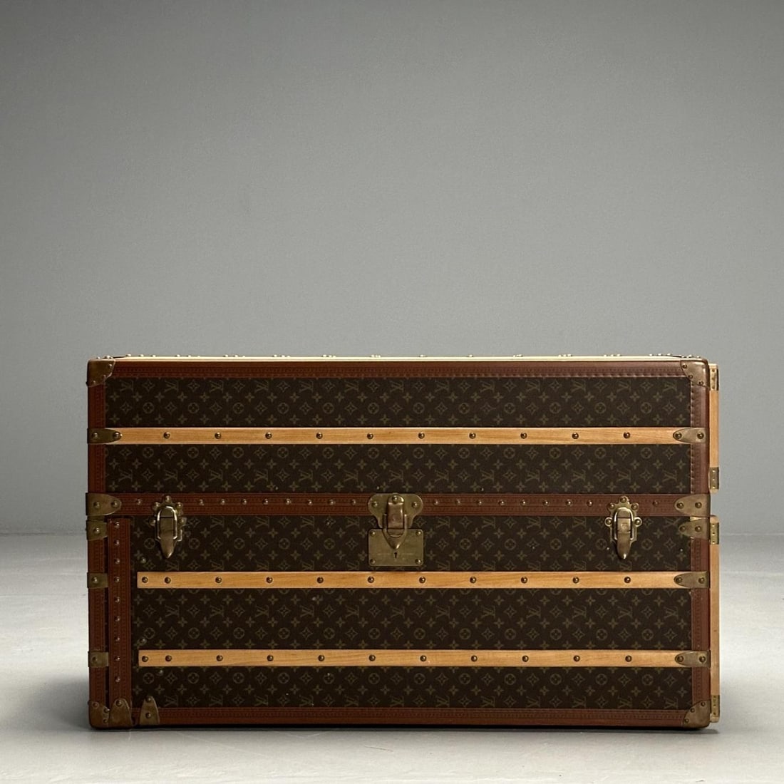 Louis Vuitton, Steamer Trunk, Monogram Canvas, Leather, Special Order - 6