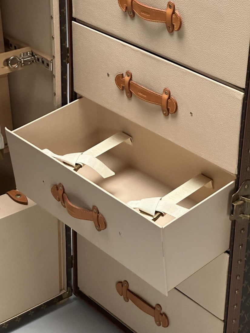 Louis Vuitton, Steamer Trunk, Monogram Canvas, Leather, Special Order - 9