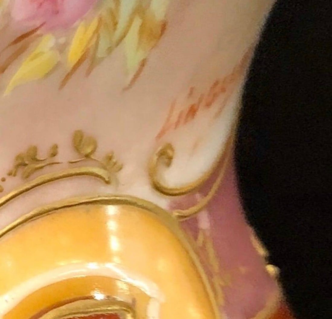 Sevres Spinning Urn Vase Having a Maiden & Cherub Painting Signed Lingaand - 8