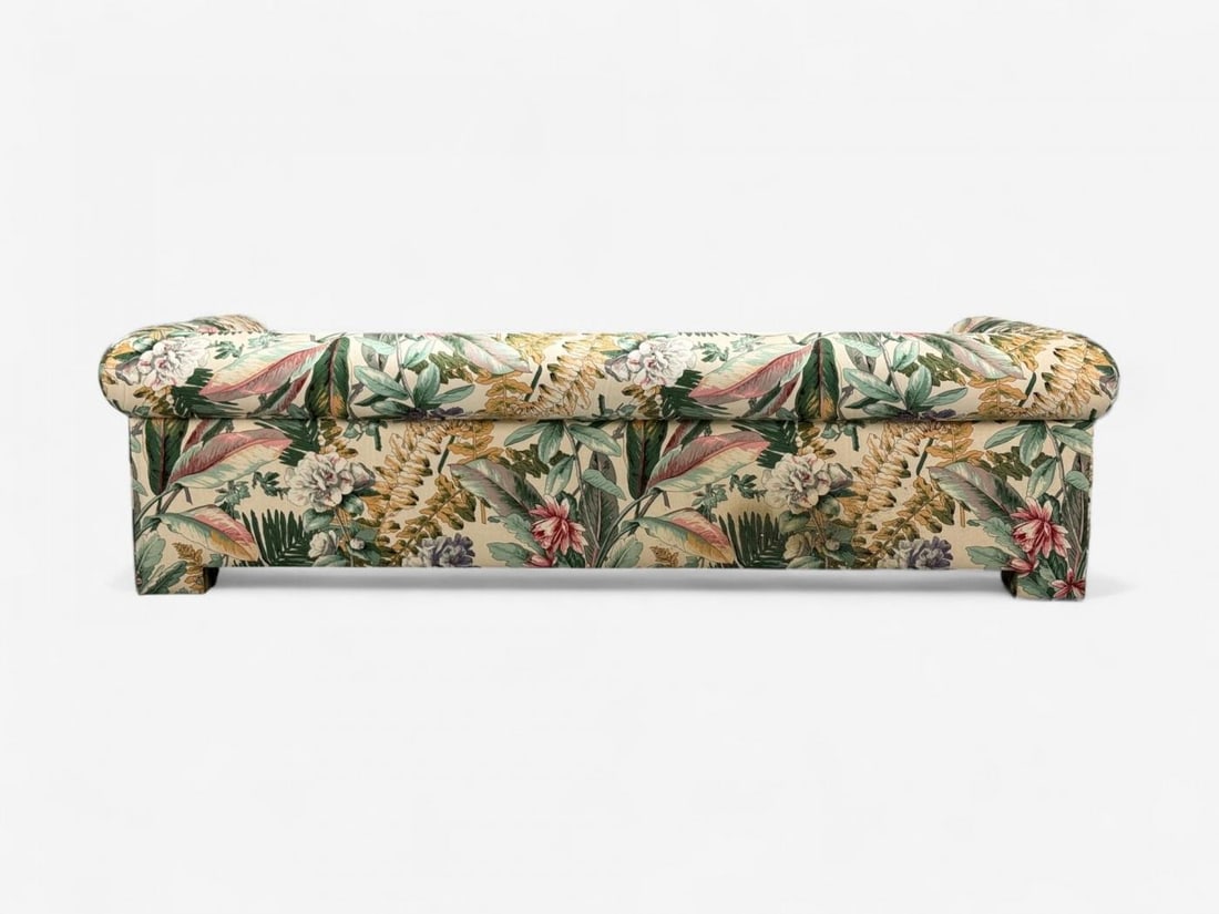 American Modern, Tropical Fabric, Monumental Custom Sofa, USA, 20th c. - 10