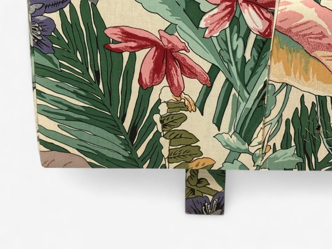 American Modern, Tropical Fabric, Monumental Custom Sofa, USA, 20th c. - 7